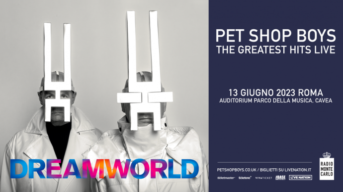 Pet Shop Boys Dreamworld – The Greatest Hits Live Il Tour 2023 parte dalla capitale il 13 giugno 2023: Roma Auditorium Parco Della Musica – Cavea